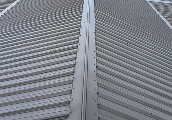 Roofcare — Colorsteel commercial re-roof close-up