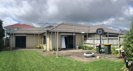 Concrete tile roof before restoration